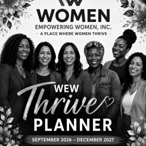 Black & White Planner WEW Thrive Planner Sept. 2026-Dec. 2027